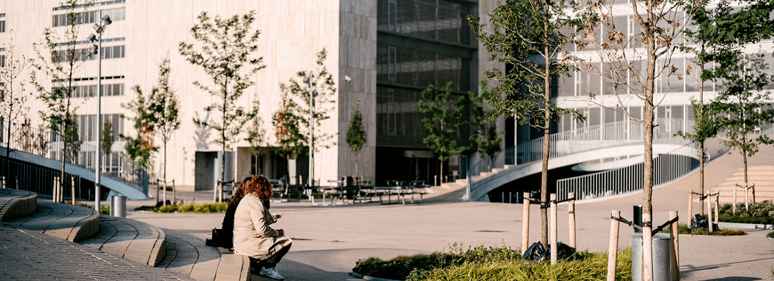 Studerende på Karen Blixens plads